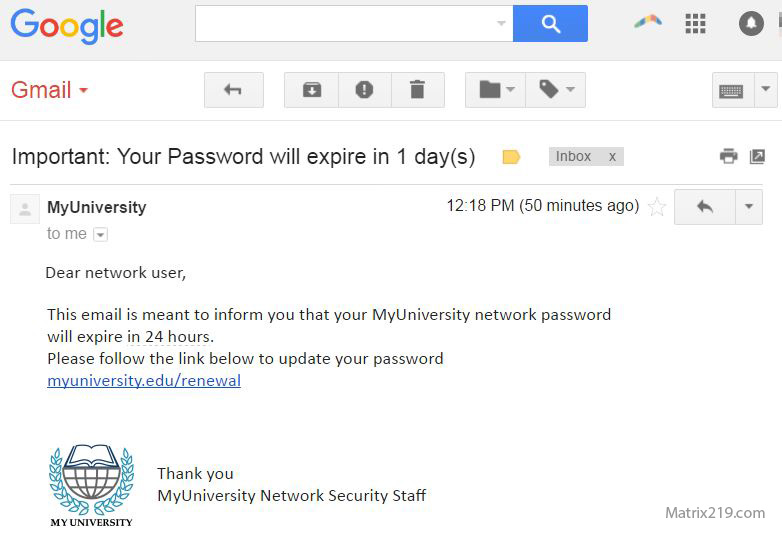 common phishing email templates